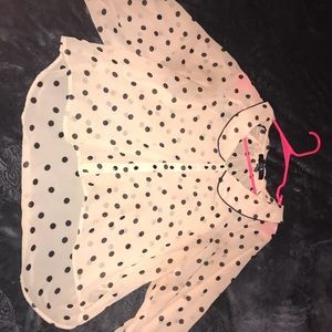 Salmon Polka Dotted Blouse